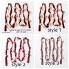 Red Ribbons Bell Pendants 2.7m Xmas Tree Hanging Bells  Festive Atmosphere