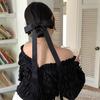 Smooth Satin Hair Ribbon Lace-up Bows Large Ponytail Holder Silky Bow Ponytails Hairpin Hair