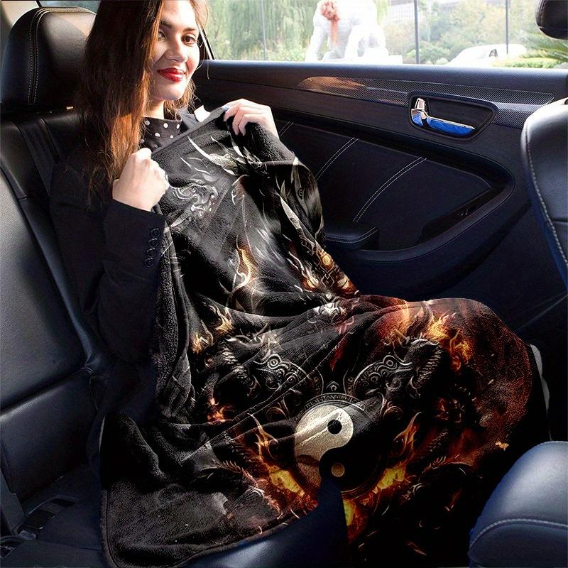 1pc Yin Yang Dragon Blanket  Soft Throw for Home Decor, Gift Idea, Suitable for All Seasons, Living Room, Travel, Camping, Car Blankets