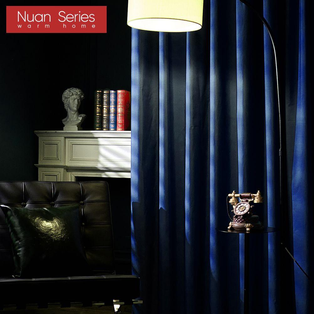 1PC Nuan Series 100% Blackout Versatile Solid Color Insulated Thick Curtains for Bedroom Living Room Balcony Window Home Decor