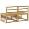 2 Piece Outdoor Center Sofa Solid Acacia Wood White