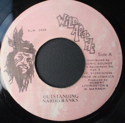 7inch Record NARDO RANKS - Outstanding NONE Wild Apache Jamaica Reggae, Ska & Dub Used