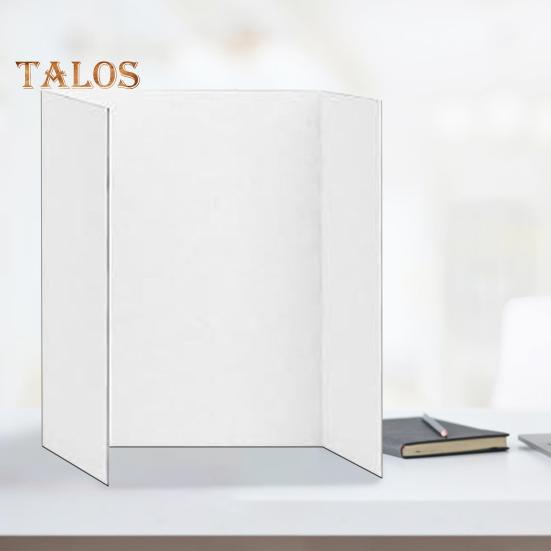 4 st Tri-Fold Poster Boards Små vita presentationstavlor Wellpapp Display Board Business Display Trifold Panel