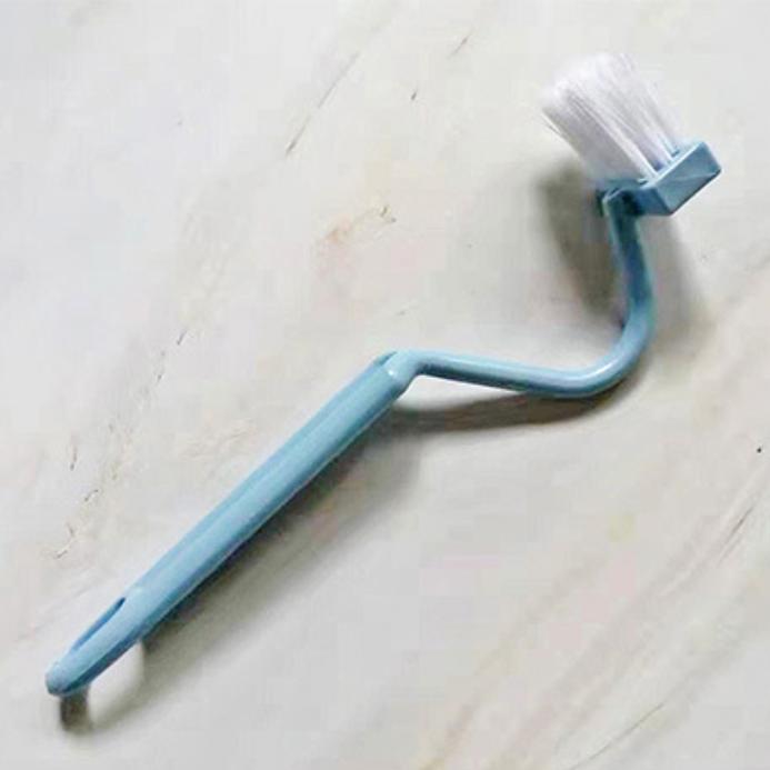 

Туалетная щетка с удлиненной ручкой, V-образная пластиковая тупиковая щетка для уборки в ванной и на улице синий