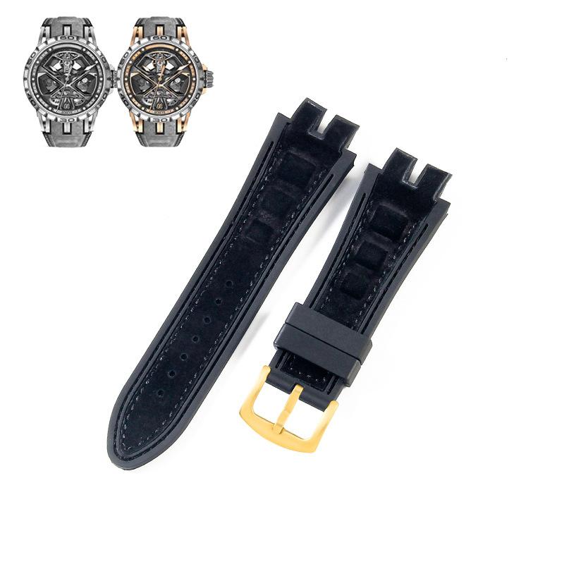 

Roger DubuisEXCALIBURKing Series Watch Strap19mm28mmFrosted Suede Genuine Leather Screw Connection 19-28mm