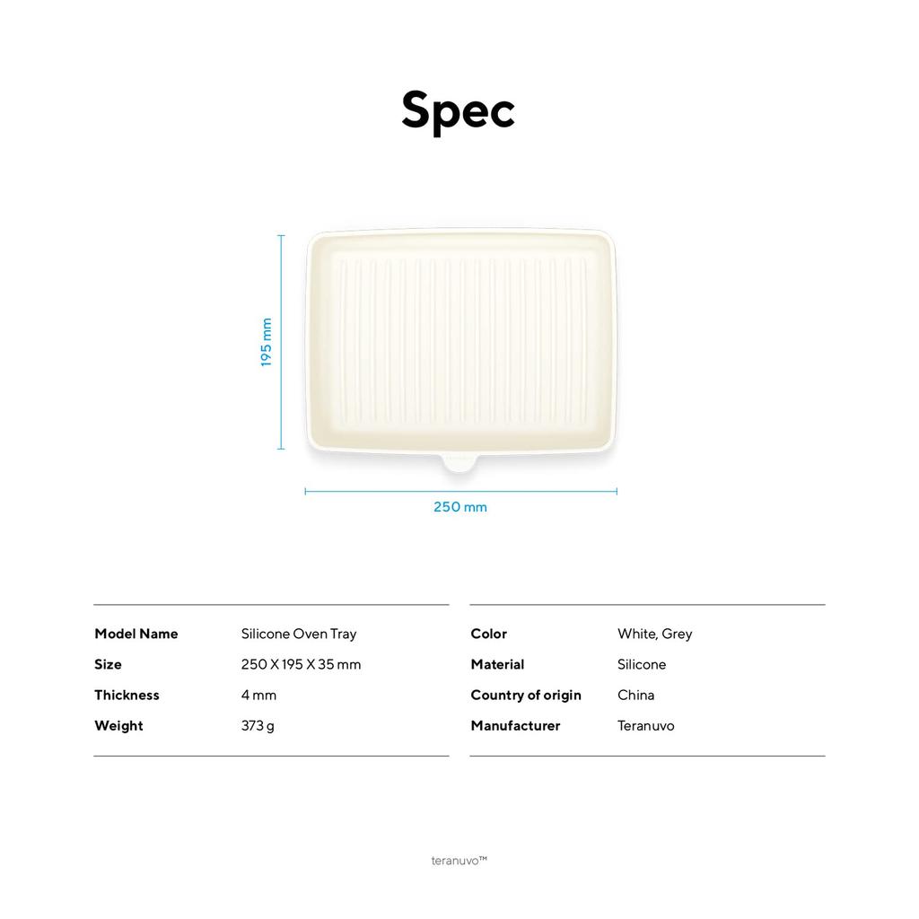 Teranuvo BALMUDA Toaster Oven Compatible Silicone Deep Square Plate Toaster and Microwave SILICONE OVEN White Tray, Heat-Resistant Tray, [BALMUDA