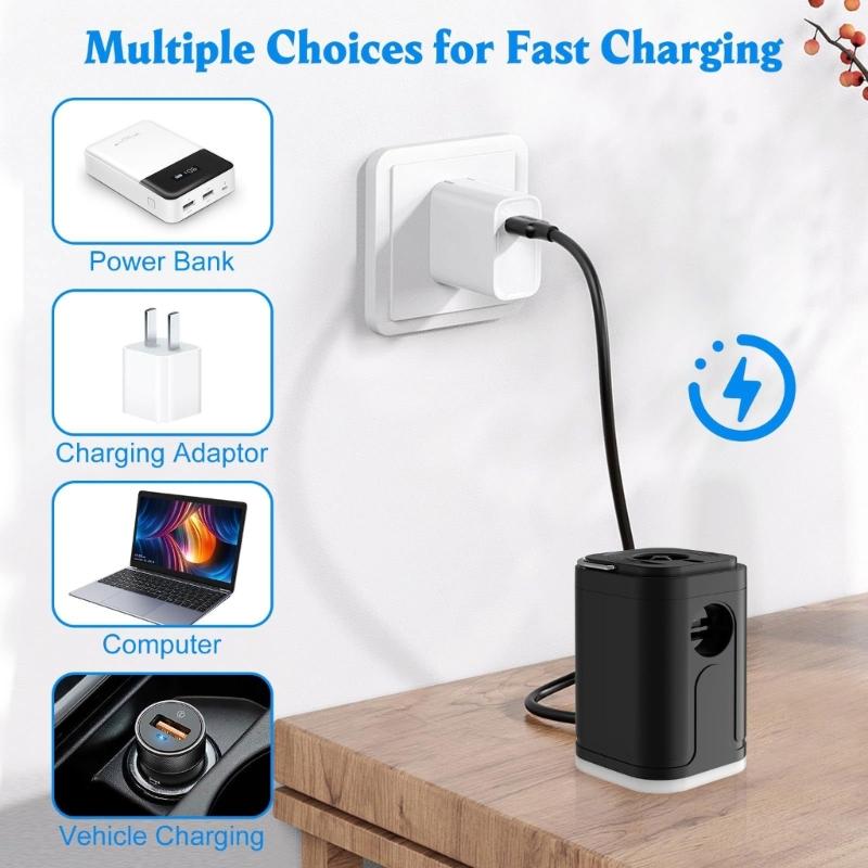 Rechargeable Battery for Exercise Float, Inflate Deflate Small Pumps for Pool Floats Air Bed Air Mattress Vacuum Bag