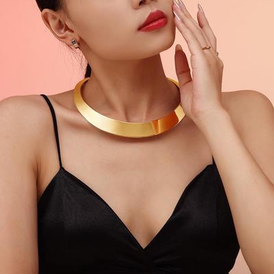 Collier Choker Acier Inoxydable Street Punk Européen - Design Exagéré Tendance