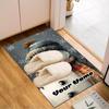 1PC Custom Name Snowman Winter Festive Scene Theme Floor Mat Ideal for Living Room, Game Rooms, Office, Bedroom,Floor Mat Playful Design182