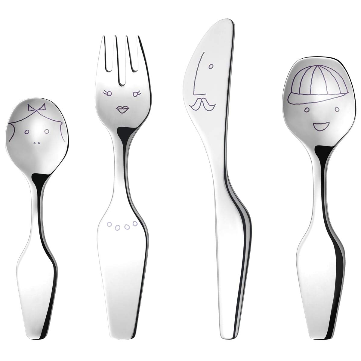 

Набор столовых приборов Georg Jensen ALFREDO Silver 3580049 серебряный