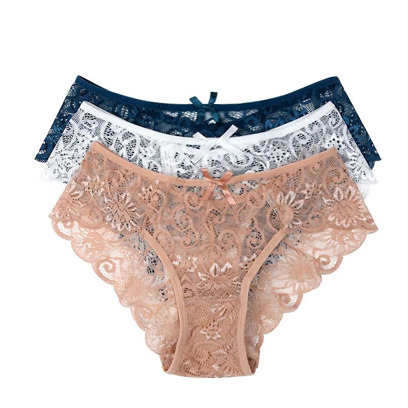 FallSweet 3 Teile/los! Frauen Sexy Spitzenhöschen Sexy Slips S bis XL Unterwäsche