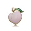 20PCS/BAG Mixed Enamel Peach Charms Sweet Style Fruit Charms Summer Kawaii Fruit Pendant for Jewelry Making Bracelets Necklace