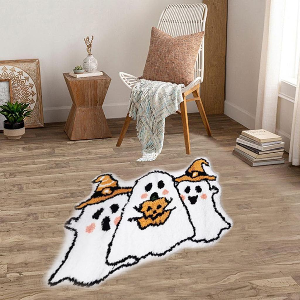Alfombras de Piso de Halloween, Alfombras de Piso de Imitación Cachemira, Alfombras de Piso Decorativas, Alfombras de Piso de Baño, Felpudos para Puerta de Entrada.