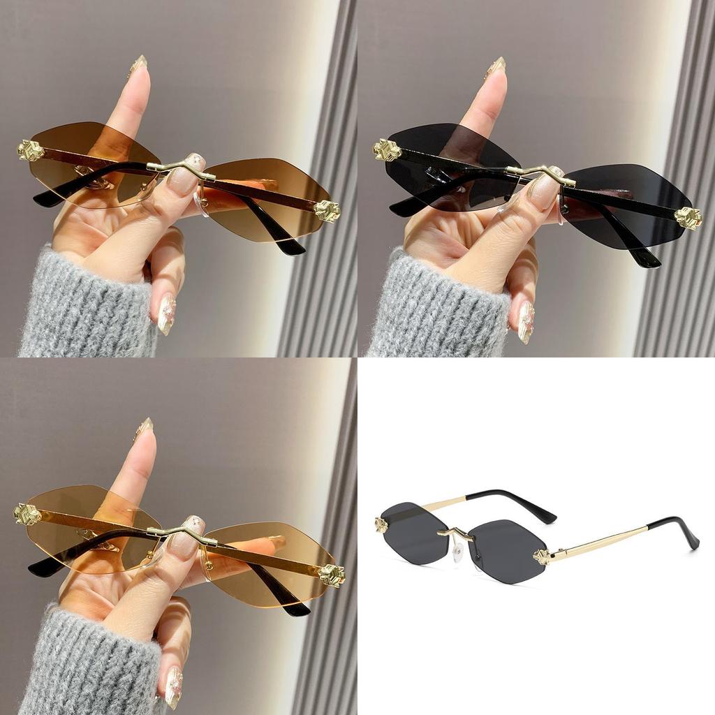 Geometric Animal Print Sunglasses For Women Uv400 Polarized Fashion Accessory