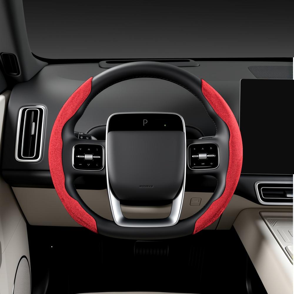 Steering wheel segmented 3pcs protective cover, fur anti slip assist, car interior, izable for multiple models