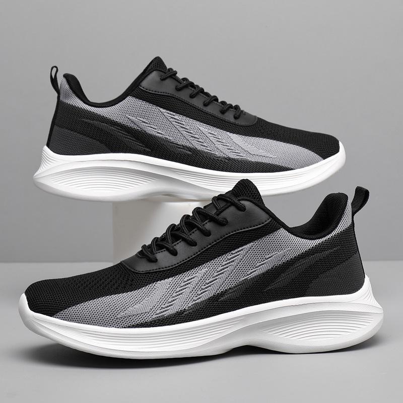 Men's shoes summer breathable large size fly-woven shoes lace-up running mesh casual shoes men's 48 sports shoes men's