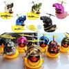 Gummi Gelbe Ente Spielzeugauto Armaturenbrett Dekorationen Auto Fahrrad Ornamente Gelbe Ente mit Propeller Helm Auto Innenzubehör