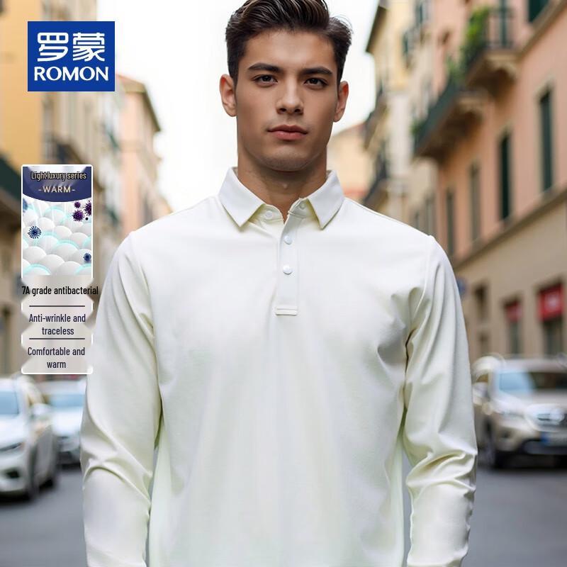 ROMON Men s Loose Fit Long Sleeve Antibacterial T-Shirt 48/M