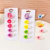 5Pcs/Lot Mermaid Solid Color Flowers Hair Ring Hair Clips for Kids Fashion Headdress No Harm to Hair Baby Hair Accessories