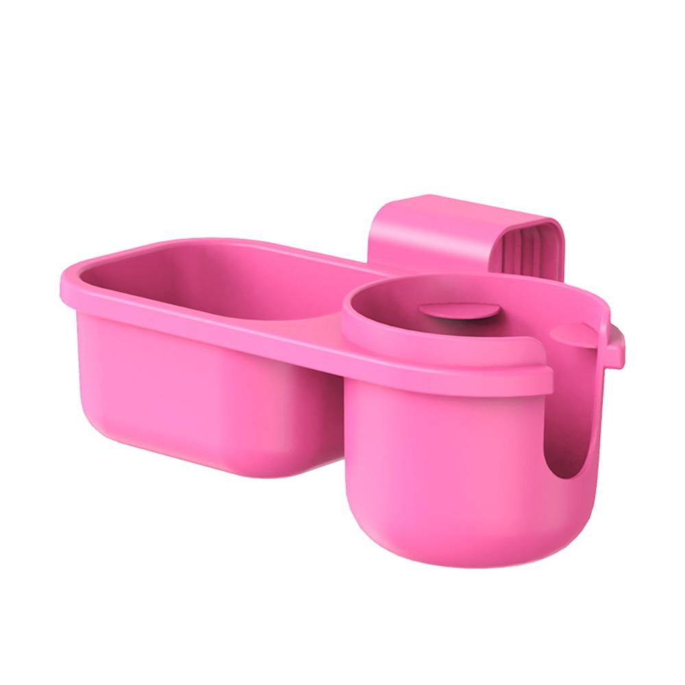 2 Compartments Child Cup Holder Snack Tray Universal Child Storage Tray for Convertible Car Seats розовый