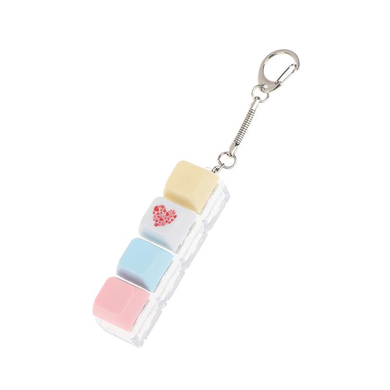 Mechanical Keyboard Switch Keychain Set Stress Relief Toys Diy Pressing Sensory Keyring For Adults