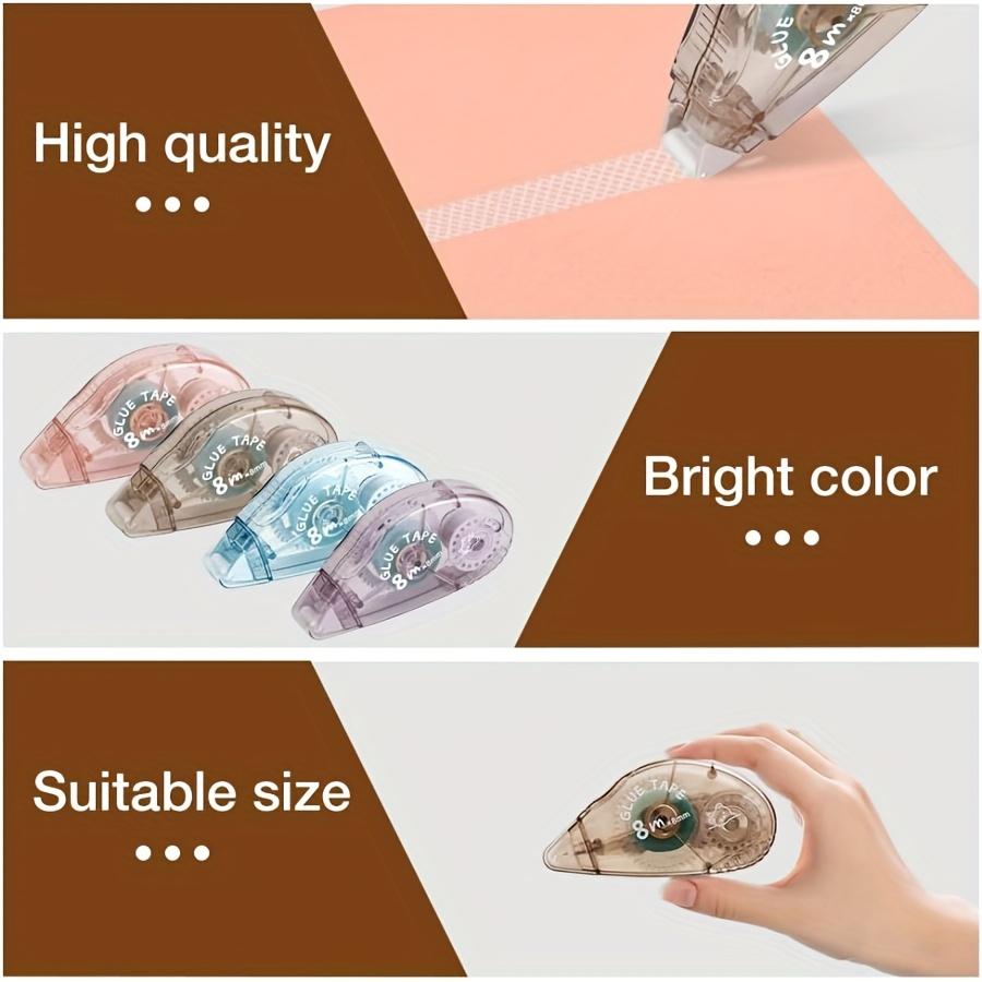 1pc Transparent Glue High Beauty Manual Double Sided Adhesive Student Cute DIY Handmade Rubble Tape, Correction Tape