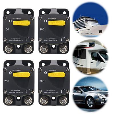 Disyuntor de Circuito DC 48V 150A 200A 250A 300A con Rearme Manual Disyuntor AMP para Amplificador de Audio de Coche Marino RV Barco
