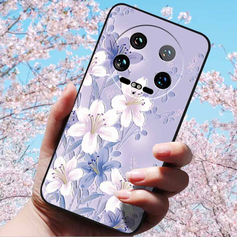For Xiaomi 14 Ultra 5G 6.73" 14 Pro Cases Fashion 3D Retro Embossed Relief Soft TPU Siliocn Back Cover for Xiaomi 14 Capa Mi 14