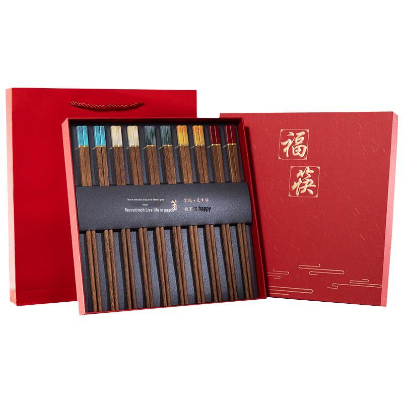 Thousand-Year Love Wood Wenge Wood Chopsticks Gift Set