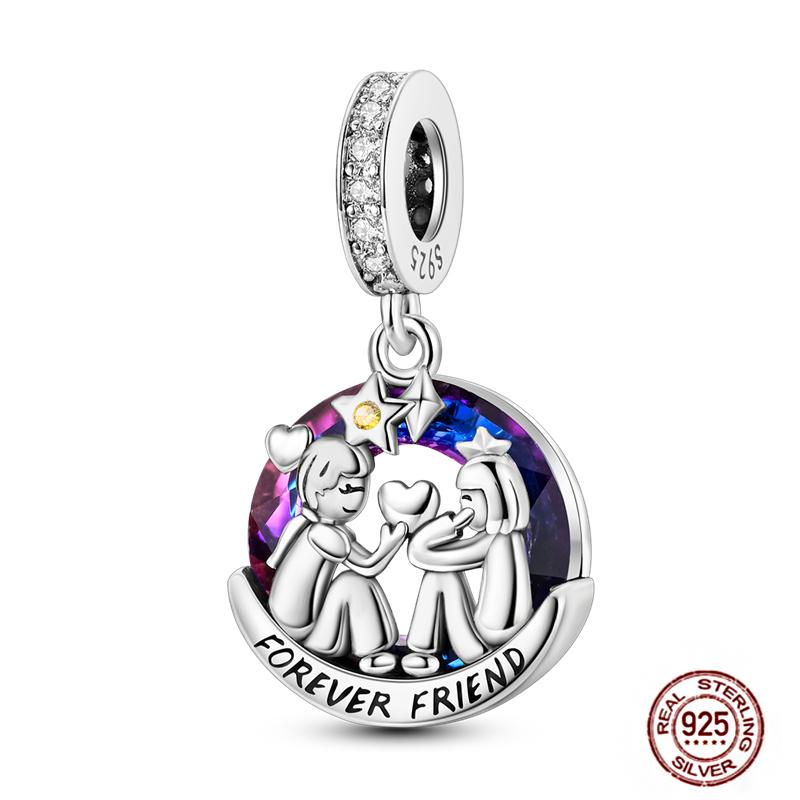 Blue Series Charms Plata Copper Evil Eye Moon Airplane Dolphin Sea Turtle Love Mini Beads For Bracelet Diy Jewelry