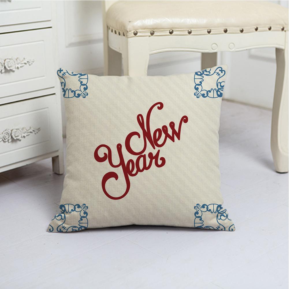 

Креативные рождественские элементы льняная наволочка европейская и американская мода дом 45*45cm