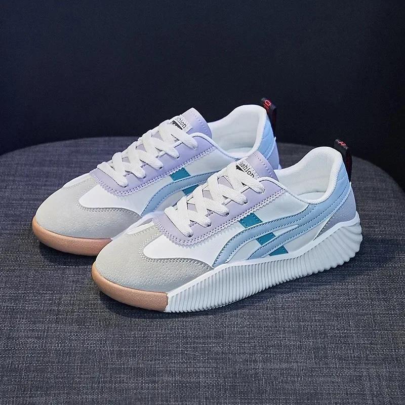 Fashion Women's Sneakers Outdoor Casual Sport Running Shoe Lace Up Platform Vulcanize Shoes for Women Comfort Tennis Shoes Zapatos Mujer