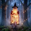 Home Office Weihnachtsbaumschmuck Hängende Schaukel Geist Halloween Dekoration, Gruselige Leuchtende Große Schwingende Rustikale Baum mit Blutstoff für Veranda