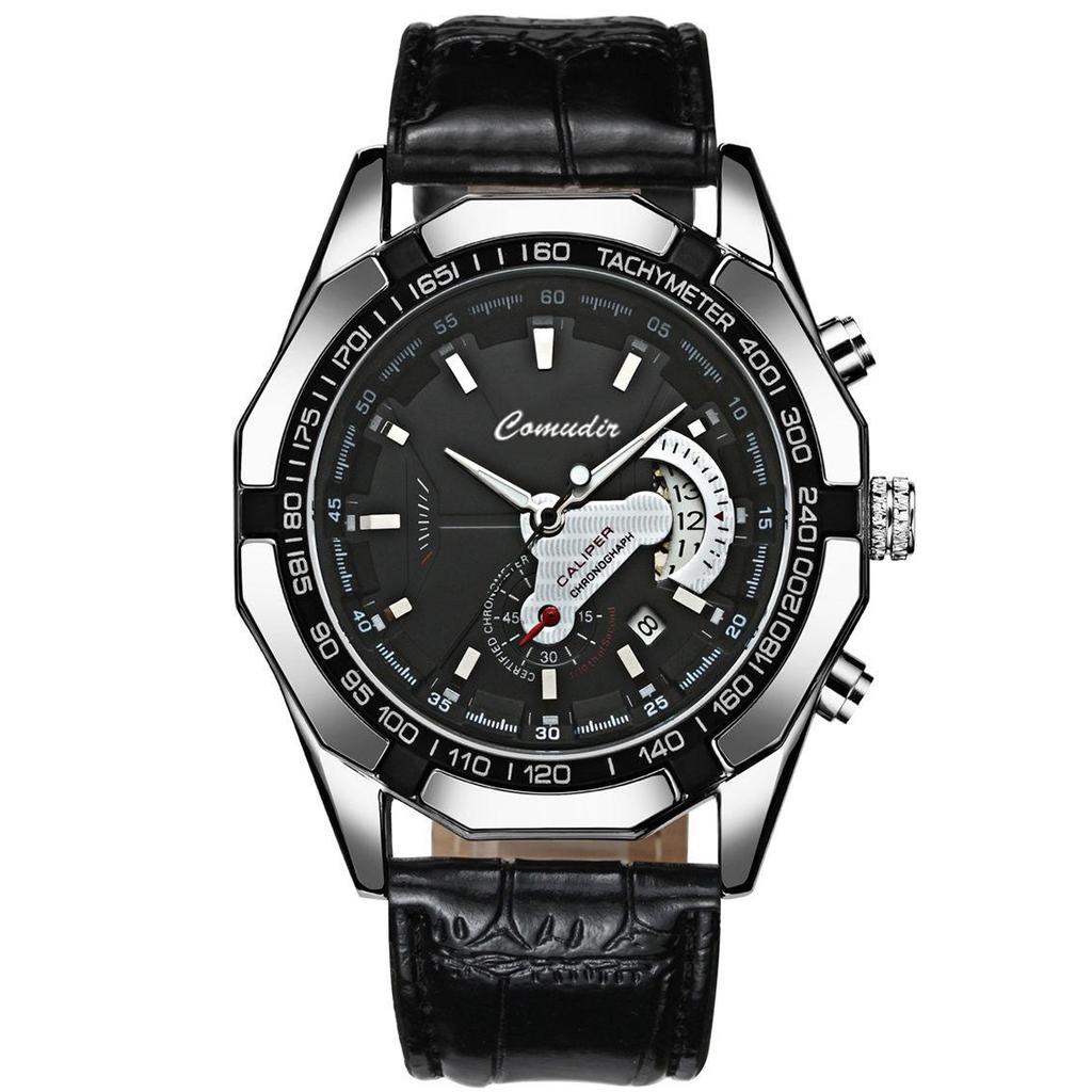 Men's Luminous Waterproof Automatic Calendar Watch with Large Dial