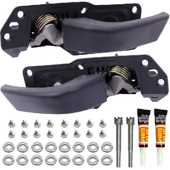 Interior Ide Front Right Passenger Door Handle Compatible With 2007-2014 Chevy Silverado Avalanche Suburban Tahoe Escalade Sierra Models, Replace OE#
