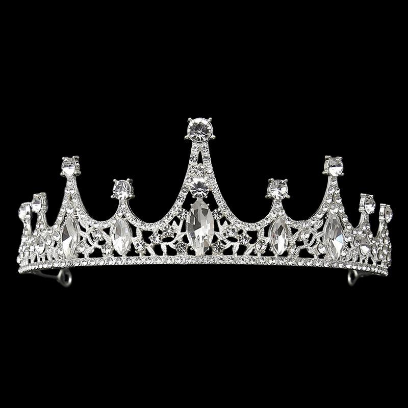 New Bridal Tiara Crown Luxury Wedding Jewelry Rhinestone Headband Princess Birthday Alloy Crown