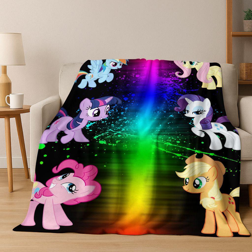 26 Style My Little Pony Unicorn Cartoon Flannel Blanket,Warm and Cozy Soft Throw Blanket for Home Bedroom Bed Sofa Cover Kids