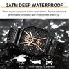 New Fashion Men Wristwatches Luxury Chronograph Luminous Waterproof Date Man Watch Square Dial Leather Quartz Men's Watches
