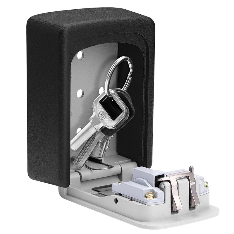 Waterproof Alloy Key Lock Box Modern 4-Digit Combination Safe Box Outdoor Wall Mount House Key Organizer Container 121x90x40mm