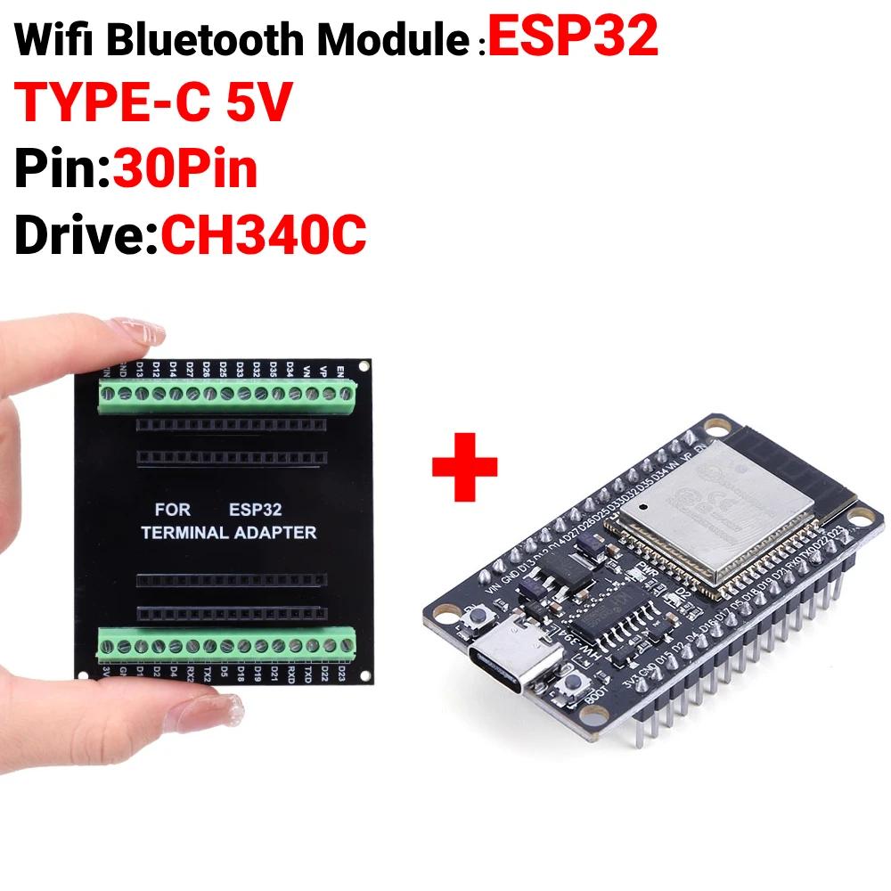 ESP32 Development Board ESP32S Expansion Board NodeMCU-32S Lua 30Pin Module GPIO WiFi Bluetooth-compatible Module Power Module
