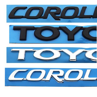 Car ABS 3D Rear Bumper Door Trunk Letters Logo Badges Adhesives Novelty Stickers For COROLLA Logo Style Accessories