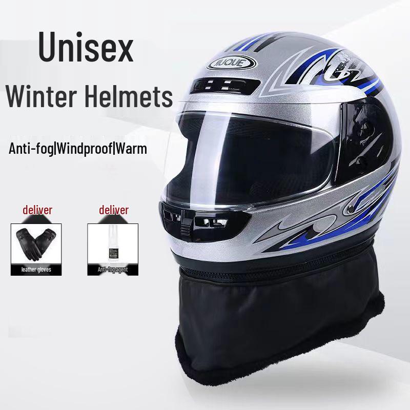 All-Season Anti-Fog Full-Face Helmet: Warm, Safe Riding for Men & Women