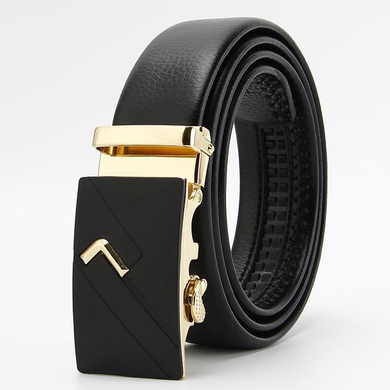Microfiber Edging Automatic Buckle Belt  Men's Casual Belt  Men's Trouser Belt