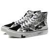 Li Ning Badfive Comfortable Slip Resistant Abrasion Resistant High Top Skateboard Shoes Men's White Black AGCQ607-1