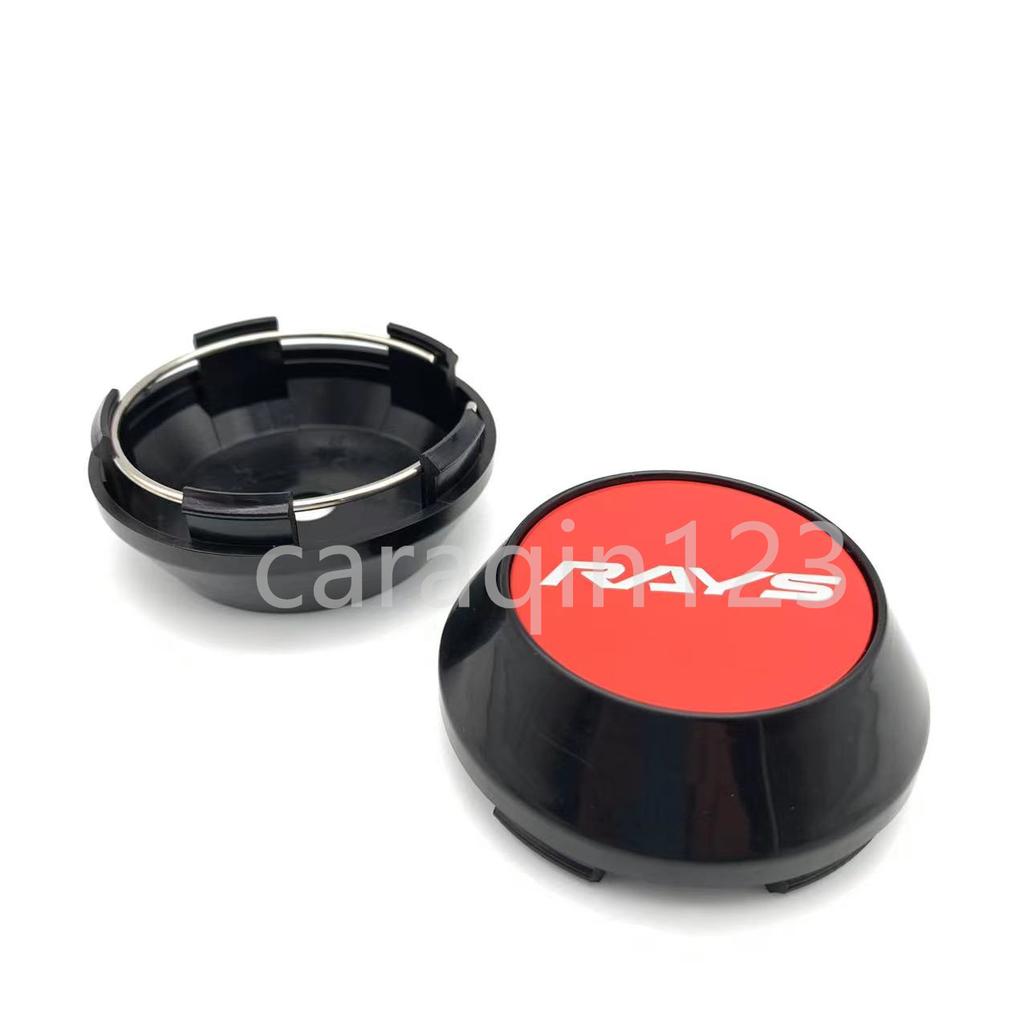 4pcs RAYS 65/60 mm Racing Car Wheel Center Hub Caps Car Emblem Badge Logo Wheel Center Cap label car styling accessories