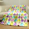 Colorful Bunny Pattern Blanket Print Blanket Soft and Cozy Perfect for the Living Room Bed Sofa or a Nap,gift