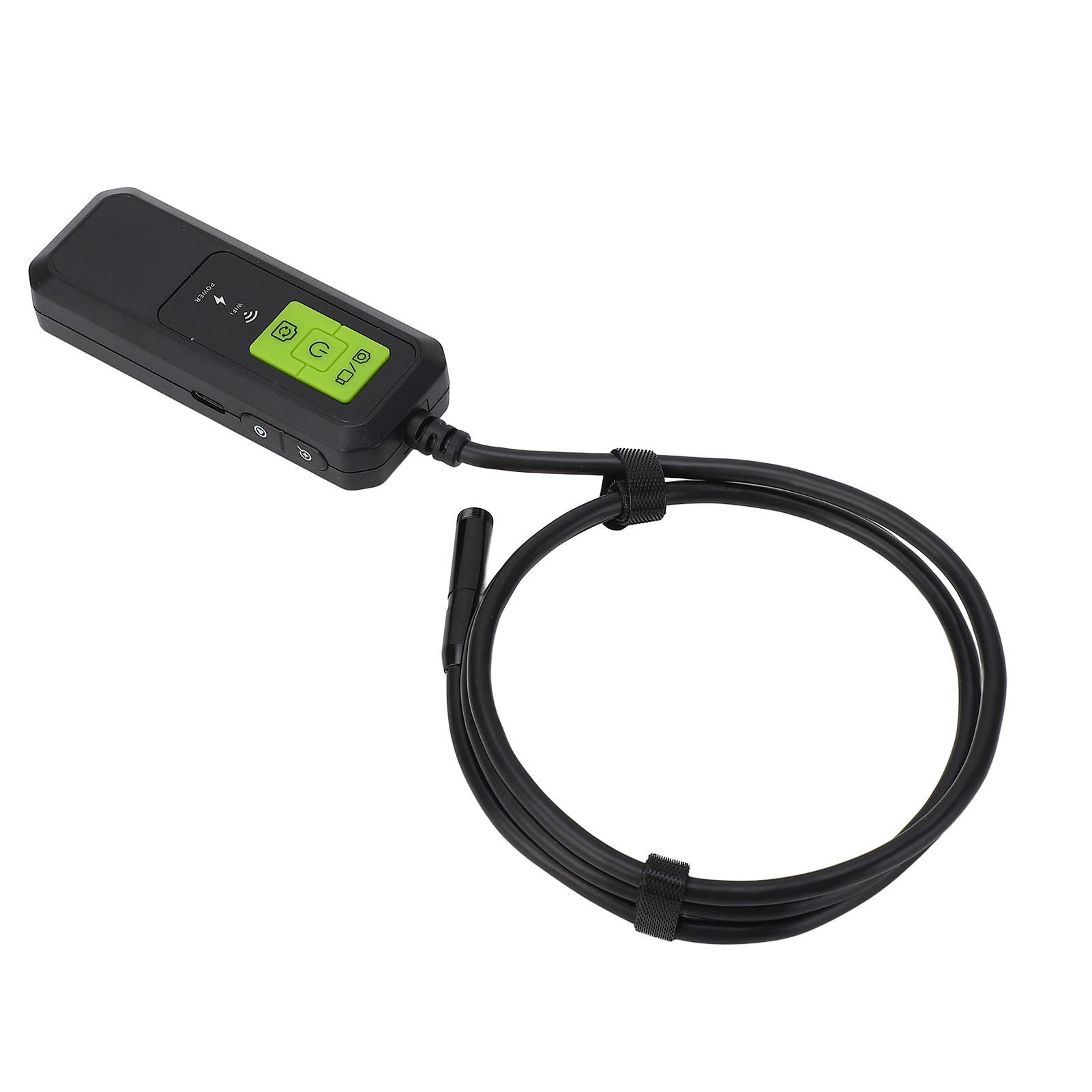 Endoscope Camera with Light WiFi Industrial HD Wireless Portable IP67 Waterproof Borescope Pipe Snake Inspection Camera 1meter ABS