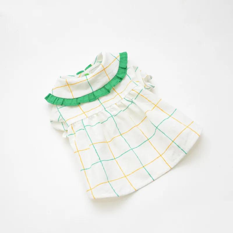 

Летняя одежда для питомцев Кошка Щенок Собака Одежда Платье Милая Девочка Собачья Одежда Йоркширский Терьер Померанский Шпиц Бишон Пудель Шнауцер Костюм S зелёный