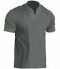 GMXIA Men's Fashion Casual Summer Spring Short Sleeve V-Neck Blouses & Shirts