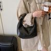 Red Pu Leather Handbag Pu Underarm Bag Fashion Weave Bag  Girls